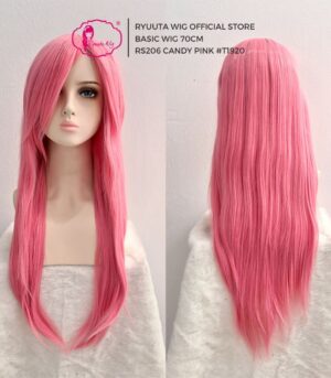 Basic Synthetic Wig Long Straight Pink Cosplay