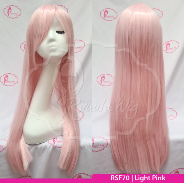 Basic Synthetic Wig Long Straight Pink Cosplay - Image 2