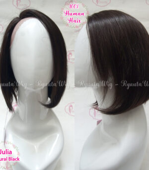 Lace Front Human Hair Wig Short Bob Woman Julia