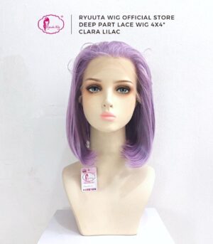 Short Deep Part Synthetic Wig Clara Lilac