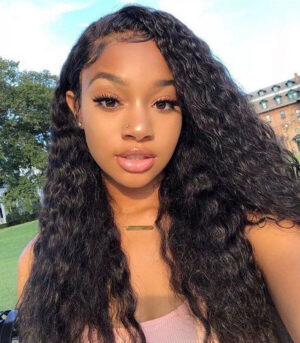 Long Curly Kinky Lace Front Synthetic Wig Layla