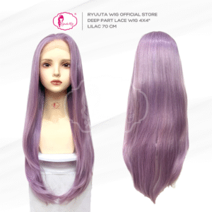 Long Straight Deep Part Synthetic Wig Miya Lilac Purple