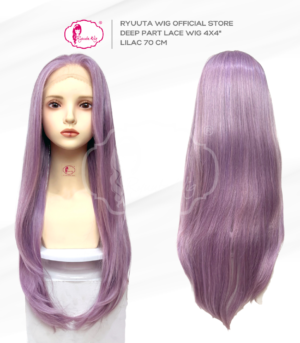 Long Straight Deep Part Synthetic Wig Miya Lilac Purple