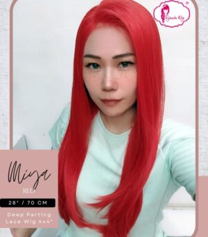 Long Straight Deep Part Synthetic Wig Miya Red