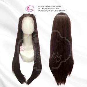 Hand-tied Full Lace Wig Ariana Black Brown - Image 4