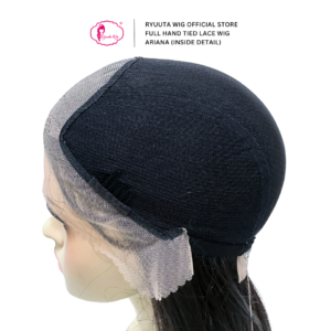 Hand-tied Full Lace Wig Ariana Black Brown - Image 6