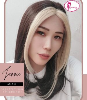 Lace Front Wig Medium Straight Jennie Two-toned Blonde