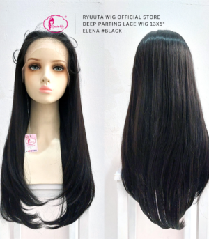 Deep Part Half Lace Front Wig 13 x 5" Long Straight Elena 29 inch [SALE]