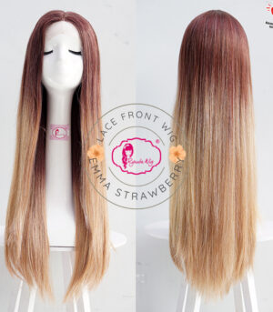 Long Straight Wave Lace Front Synthetic Wig Strawberry Blonde