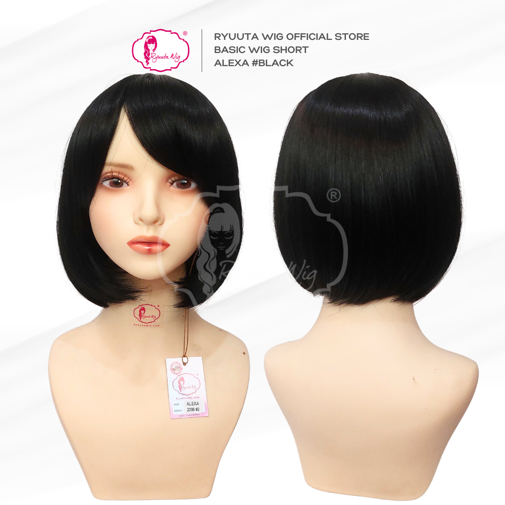 Alexa | Synthetic Fiber Basic Cap Wig 12 inch / 30 cm Black Brown - Image 2