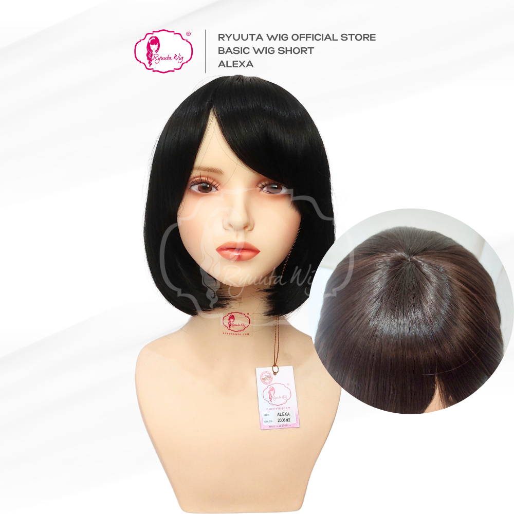 Alexa | Synthetic Fiber Basic Cap Wig 12 inch / 30 cm Black Brown - Image 3