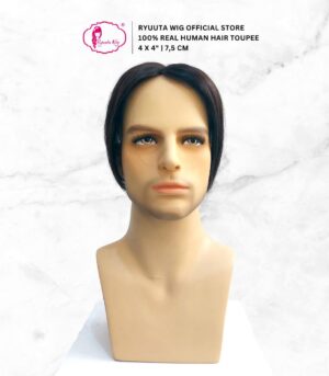 Ryuuta Wig Toupee Lace Human Hair 4x4" 7.5"