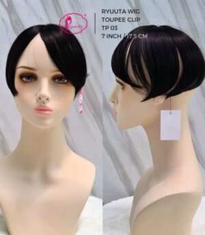 Toupee Short Poni Clip Lace Penutup Botak Pria Wanita TP03