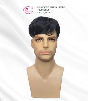 Toupee Clip Poni Penutup Botak Pendek 011474