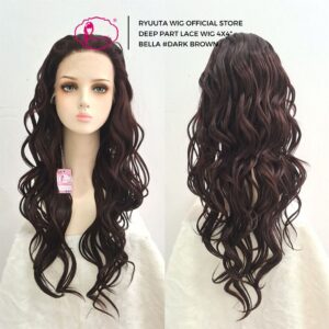 Deep Part Half Lace Wig Gelombang Panjang Bella 28 inch 70 cm - Image 2