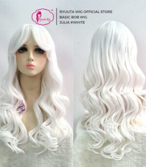 Basic Cap Gelombang Panjang Julia White Putih 24 inch 60 cm