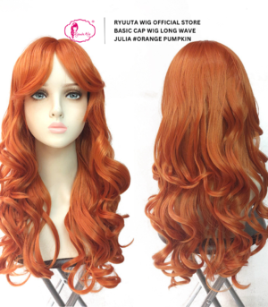 Basic Cap Long Wave Julia Orange Pumpkin 24 inch 60 cm