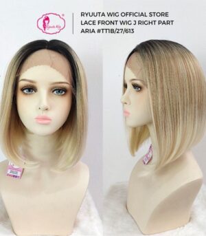 Lace Front Wig Bob Short Aria Black Brown Blonde