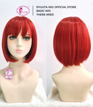 Basic Cap Wig Short Bob There Red 12 inch 30 cm