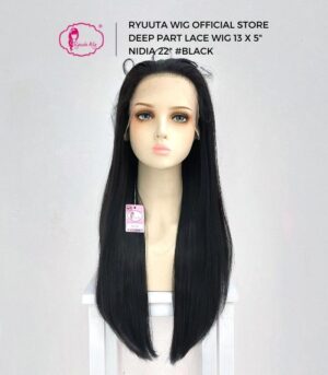 Deep Part Half Lace Front Wig 13 x 5" Long Straight Nidia 65cm [SALE]