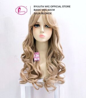 Basic Cap Long Wave Julia Blonde Pirang 24 inch 60 cm Cosplay