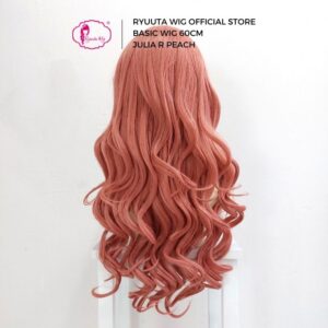 Basic Cap Long Wave Julia R Peach Pink 24 inch 60 cm Cosplay - Image 3