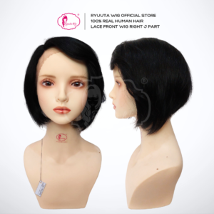 Lace Front Human Hair Wig Short Bob Woman Aerum