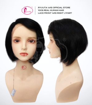 Lace Front Human Hair Wig Short Bob Woman Aerum