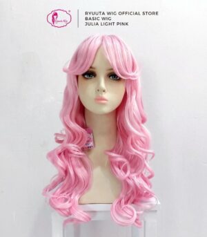 Basic Cap Long Wave Julia Light Pink 24 inch 60 cm