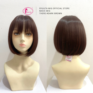 Basic Cap Short Bob Black Brown There 12 inch 30 cm - Image 3