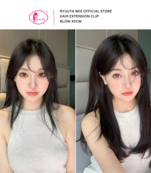 Medium Blow Straight Hair Extension Clip in 40 cm 50 cm