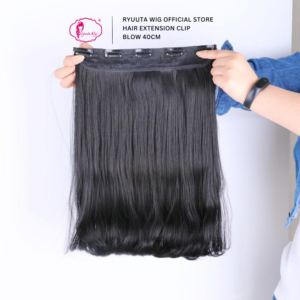 Medium Blow Straight Hair Extension Clip in 40 cm 50 cm - Image 2