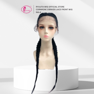 Lace Front Wig Cornrow 2 Braids Long Nala Braids 9 inch 70 cm - Image 2