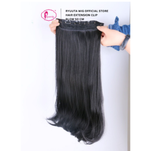 Medium Blow Straight Hair Extension Clip in 40 cm 50 cm - Image 5