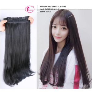 Medium Blow Straight Hair Extension Clip in 40 cm 50 cm - Image 6