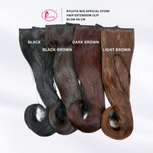 Medium Blow Straight Hair Extension Clip in 40 cm 50 cm - Image 4