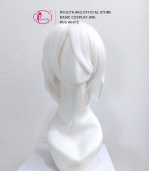Short Basic Wig Man Woman Synthetic Cosplay White