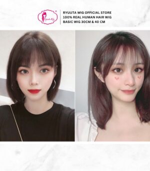 Basic Wig Real Human Hair Bob Natural Black