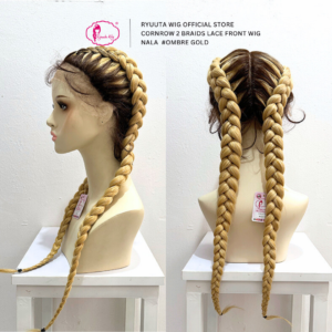 Lace Front Wig Cornrow 2 Braids Long Nala Braids 9 inch 70 cm - Image 7