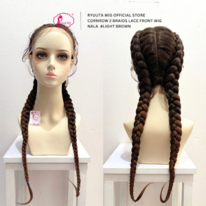 Lace Front Wig Cornrow 2 Braids Long Nala Braids 9 inch 70 cm - Image 5