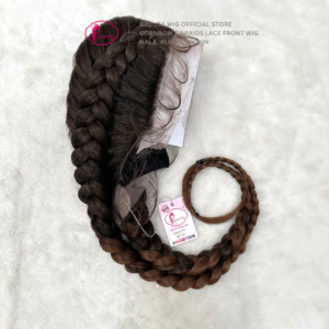 Lace Front Wig Cornrow 2 Braids Long Nala Braids 9 inch 70 cm - Image 6