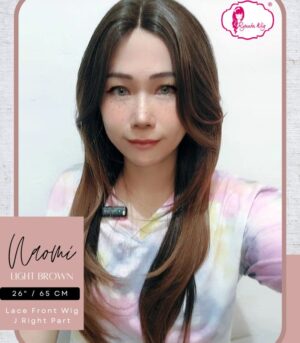Lace Front Wig Long Blow Curtain Bangs Naomi 65 cm
