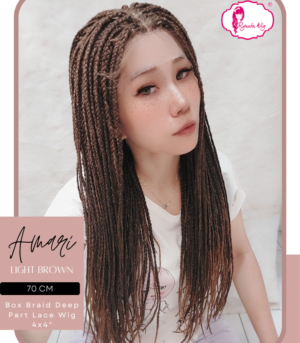 Box Braids Deep Part Lace Front Wig 4x4" Amari