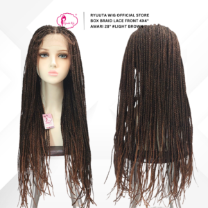 Box Braids Deep Part Lace Front Wig 4x4" Amari - Image 4