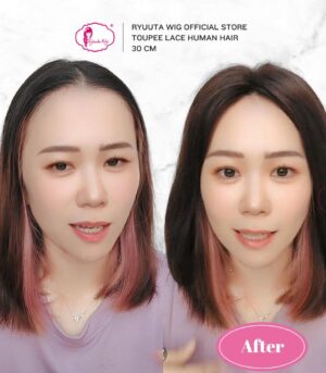 Ryuuta Wig Toupee Topper Lace Real Human Hair 30 cm