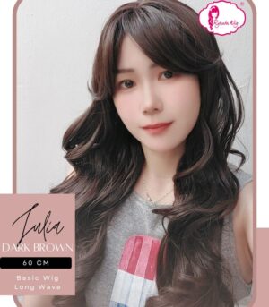 Basic Cap Long Wave Julia Orange Black Brown 24 inch 60 cm