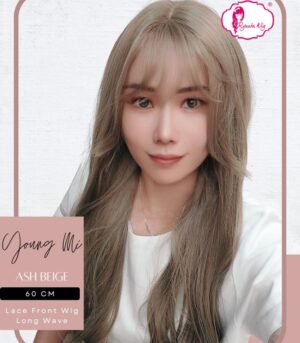 Lace Front Wig Long Straight Blow Curtain Bangs YoungMi 25 inch 60 cm
