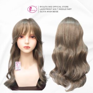 Lace Front Wig Medium Wave Curtain Bangs Olivia 50 cm - Image 9