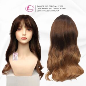 Lace Front Wig Medium Wave Curtain Bangs Olivia 50 cm - Image 7