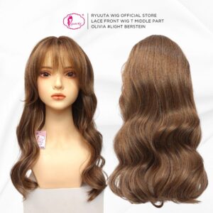 Lace Front Wig Medium Wave Curtain Bangs Olivia 50 cm - Image 8